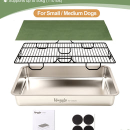 Waggle Steel Dog Toilet | Stainless steel base | Antibacterial and deodorizing