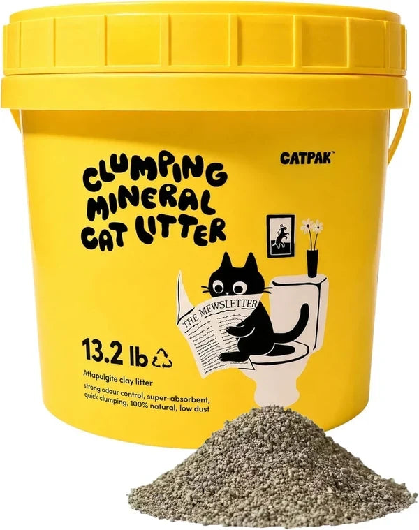 CATPAK 6kg cat litter tub with clumping mineral litter