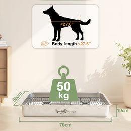 Waggle Steel Dog Toilet | Stainless steel base | Antibacterial and deodorizing