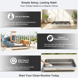 Waggle Steel Dog Toilet | Stainless steel base | Antibacterial and deodorizing