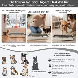 Waggle Steel Dog Toilet | Stainless steel base | Antibacterial and deodorizing